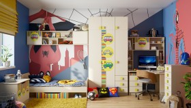 Детская комната Клаксон (Бежевый/корпус Клен) в Норильске - norilsk.katalogmebeli.com | фото