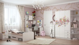 Детская комната Совушки (Белый/корпус Выбеленное дерево) в Норильске - norilsk.katalogmebeli.com | фото 5