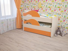 Кровать детская Радуга 1600 Млечный дуб/Венге в Норильске - norilsk.katalogmebeli.com | фото 3