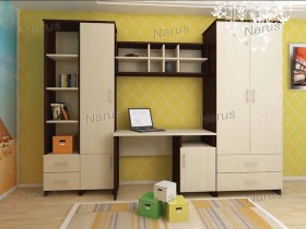 Детская Студент Комплект мебели (Дуб сонома/Белый) в Норильске - norilsk.katalogmebeli.com | фото