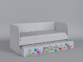 Диван-кровать Флёр (Белый/корпус Выбеленное дерево) в Норильске - norilsk.katalogmebeli.com | фото