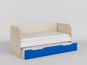 Диван-кровать Скай (Синий/Белый/корпус Клен) в Норильске - norilsk.katalogmebeli.com | фото