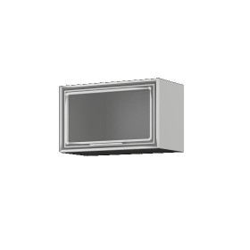 Кёльн ШВГС 500 Шкаф верхний горизонтальный со стеклом (Софт тоффи/корпус Белый) в Норильске - norilsk.katalogmebeli.com | фото