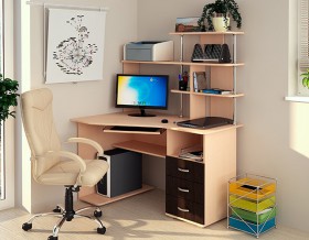 Компьютерный стол Форест NEW (венге/лоредо) в Норильске - norilsk.katalogmebeli.com | фото