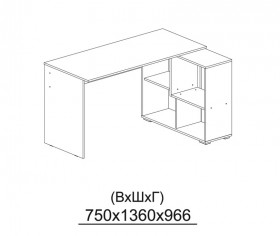 Компьютерный стол угловой СКМУ-3 дуб сонома/белый в Норильске - norilsk.katalogmebeli.com | фото 3
