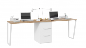 Комплект столов письменных с 1 тумбой универсальной «Порто» в Норильске - norilsk.katalogmebeli.com | фото