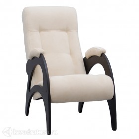 Кресло для отдыха Неаполь Модель 9 без лозы (Венге-эмаль/Ткань Ваниль Verona Vanilla) в Норильске - norilsk.katalogmebeli.com | фото 1