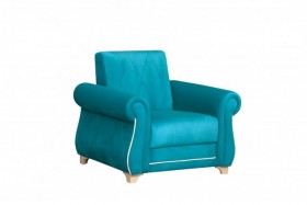 Кресло для отдыха "Порто" (велюр киви бирюза / микровельвет крем) в Норильске - norilsk.katalogmebeli.com | фото 1