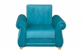 Кресло для отдыха "Порто" (велюр киви бирюза / микровельвет крем) в Норильске - norilsk.katalogmebeli.com | фото 3