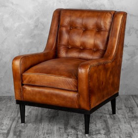 Кресло кожаное Элегант (Бордовый) в Норильске - norilsk.katalogmebeli.com | фото 4