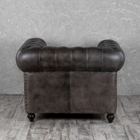 Кресло кожаное Лофт Честер (акация) в Норильске - norilsk.katalogmebeli.com | фото 7