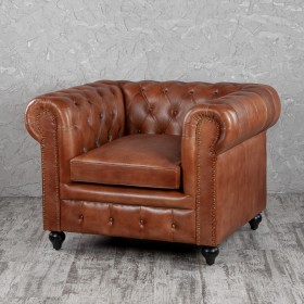 Кресло кожаное Лофт Честер (кожа) в Норильске - norilsk.katalogmebeli.com | фото 1