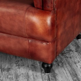 Кресло кожаное Лофт Честер-Нью (Коричневый) в Норильске - norilsk.katalogmebeli.com | фото 4