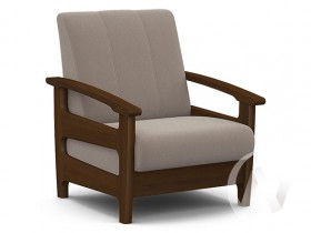 Кресло для отдыха Омега (орех лак/CATANIA COCOA) в Норильске - norilsk.katalogmebeli.com | фото 1