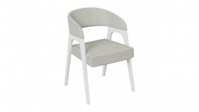 Кресло «Техас 1» (Белый матовый/Шенилл Estetica Moonstone №221) в Норильске - norilsk.katalogmebeli.com | фото