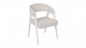 Кресло «Техас 1» (Белый матовый/Шенилл Estetica Vanille №220) в Норильске - norilsk.katalogmebeli.com | фото