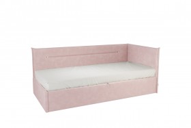Кровать 0.9 Альба Тахта (Нежно-розовый велюр) в Норильске - norilsk.katalogmebeli.com | фото