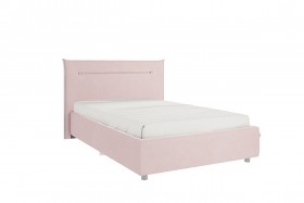 Кровать 1,2 Альба с основанием (Нежно-розовый велюр) в Норильске - norilsk.katalogmebeli.com | фото