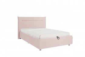 Кровать 1,2 Альба (Нежно-розовый велюр/под-мех) в Норильске - norilsk.katalogmebeli.com | фото