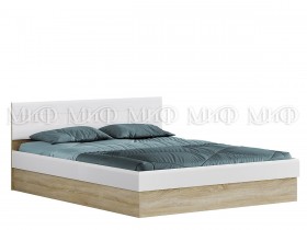 Кровать 1,4 спальня Фортуна (Дуб сонома/белый глянец) в Норильске - norilsk.katalogmebeli.com | фото