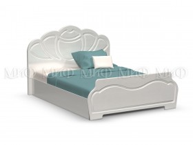 Кровать 1,4м Гармония (Белый/Белый глянец) в Норильске - norilsk.katalogmebeli.com | фото