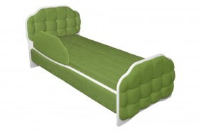 Кровать 160 Атлет 76 Зелёный (мягкий бортик) в Норильске - norilsk.katalogmebeli.com | фото