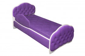 Кровать 160 Гармония 32 Фиолетовый (мягкий бортик) в Норильске - norilsk.katalogmebeli.com | фото