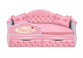 Кровать 160 серии Иллюзия 2 ящика 15 Бледно-розовый (подушки) в Норильске - norilsk.katalogmebeli.com | фото