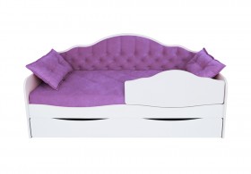 Кровать 170 серии Иллюзия Лайт 1 ящик 32 Фиолетовый (подушки) в Норильске - norilsk.katalogmebeli.com | фото