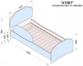 Кровать 180 Атлет 02 Бежевый (мягкий бортик) в Норильске - norilsk.katalogmebeli.com | фото 2