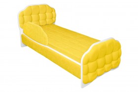 Кровать 180 Атлет 74 жёлтый (мягкий бортик) в Норильске - norilsk.katalogmebeli.com | фото