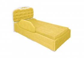 Кровать 190 Атлет Lux 74 Жёлтый (мягкий бортик) в Норильске - norilsk.katalogmebeli.com | фото