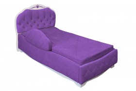 Кровать 190 Гармония Lux 32 Фиолетовый (мягкий бортик) в Норильске - norilsk.katalogmebeli.com | фото