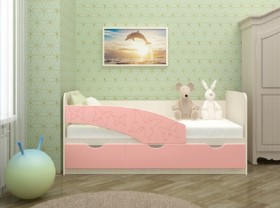 Кровать Бабочки 1,6м (Розовый металлик) в Норильске - norilsk.katalogmebeli.com | фото 1