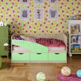 Кровать Бабочки 1,6м (Салат матовый) в Норильске - norilsk.katalogmebeli.com | фото