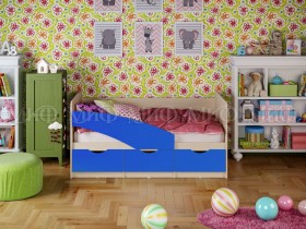 Кровать Бабочки 1,8м (Синий матовый) в Норильске - norilsk.katalogmebeli.com | фото