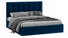 Кровать без ПМ «Эмбер» Велюр Confetti/Blue в Норильске - norilsk.katalogmebeli.com | фото