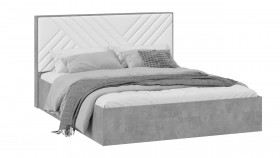 Кровать без ПМ «Хилтон» Тип 1 Ателье светлый/Белый в Норильске - norilsk.katalogmebeli.com | фото