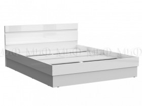 Кровать Челси 1400 (Белый/Белый глянец) в Норильске - norilsk.katalogmebeli.com | фото