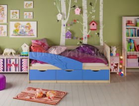 Кровать детская 1,6м Дельфин (Синий матовый) в Норильске - norilsk.katalogmebeli.com | фото 1