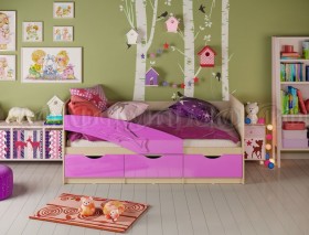 Кровать детская 1,6м Дельфин (Сиреневый металлик) в Норильске - norilsk.katalogmebeli.com | фото