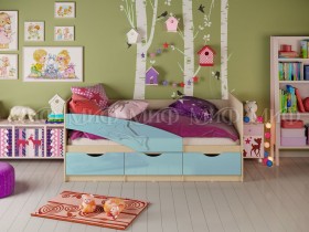 Кровать детская 1,8м Дельфин (Голубой матовый) в Норильске - norilsk.katalogmebeli.com | фото