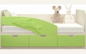 Кровать детская 1,8м Дельфин (Салатовый металлик) в Норильске - norilsk.katalogmebeli.com | фото