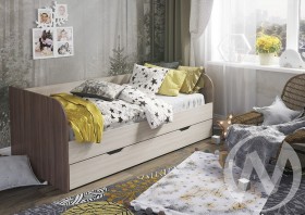 Кровать детская Балли 2-х уровневая (шимо темный/шимо светлый) в Норильске - norilsk.katalogmebeli.com | фото