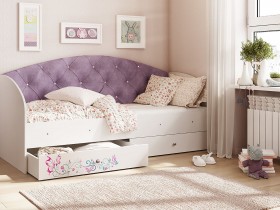 Кровать детская Эльза Белый/Фиолетовый в Норильске - norilsk.katalogmebeli.com | фото
