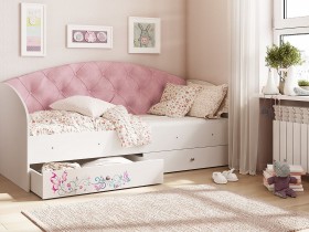 Кровать детская Эльза Белый/Розовый в Норильске - norilsk.katalogmebeli.com | фото