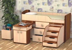 Кровать детская Фея 1.6 Венге/Дуб молочный в Норильске - norilsk.katalogmebeli.com | фото 5