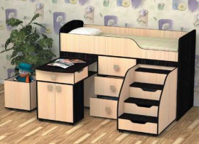 Кровать детская Фея 1.6 Венге/Дуб молочный в Норильске - norilsk.katalogmebeli.com | фото 6