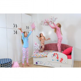 Кровать детская Звездочка Белый/Розовый в Норильске - norilsk.katalogmebeli.com | фото 4