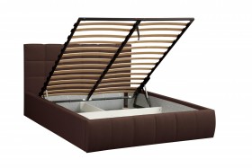 Кровать "Диана" ш. 1600 (Н=1010мм) (жаккард шоколад) в Норильске - norilsk.katalogmebeli.com | фото